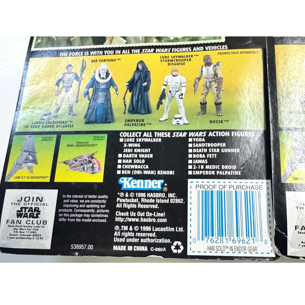 Star Wars  Power of the Force Han Solo iEndor Gear & Bib Fortuna Action Figures